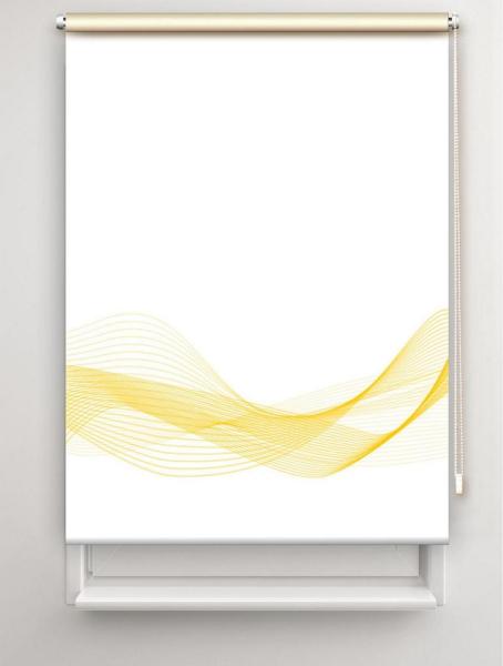 Rollo Stream Horizon gelb, Rollo, Motivrollo, Rollo mit Druck, Fotorollo, bedrucktes Rollo, Fensterrollo,verdunkelndes Rollo, Sonnenschutz Rollollo
